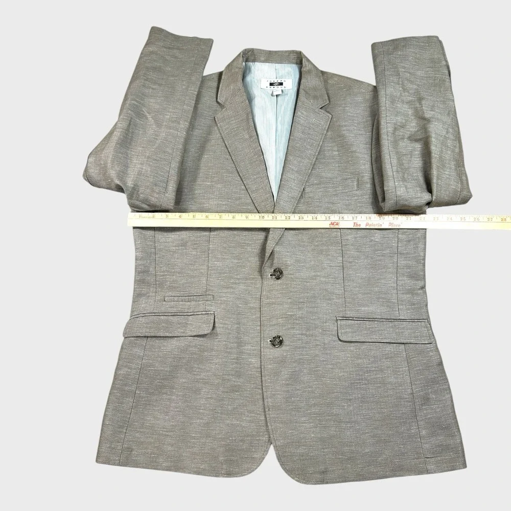 Joseph Abboud Linen Blend Sport Coat Blazer Mens 44 Beige Tan 2‎ Button Jacket